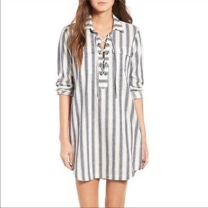 Madewell Striped Linen Tunic dress
